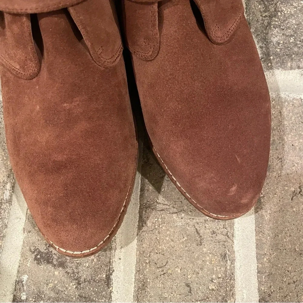 Jack Rogers Izzy Suede Wedge Ankle Booties Size 8.5